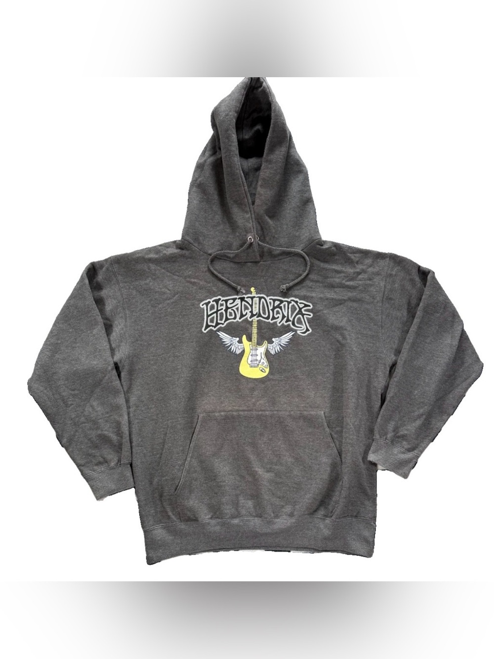 Vintage 2006 Jimi Hendrix Guitar Hoodie Zion Rootswear Men's Medium Gray Music